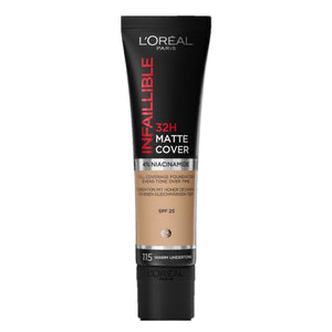 L'Oréal Paris Infallible 32H Matte Cover Foundation SPF25 – Full Coverage, Transfer-Proof